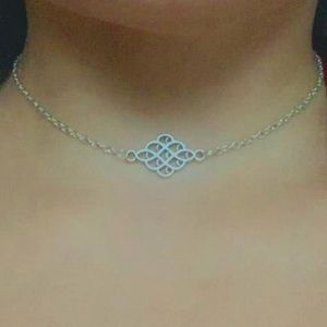NEW Silver Plated Minimal Choker Necklace S,M,L